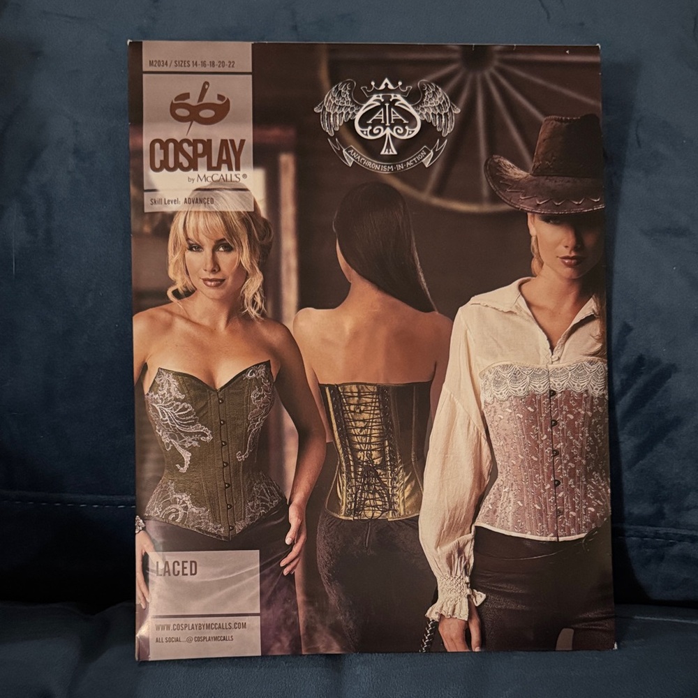 Cosplay by McCalls Laced Corset Pattern UNCUT